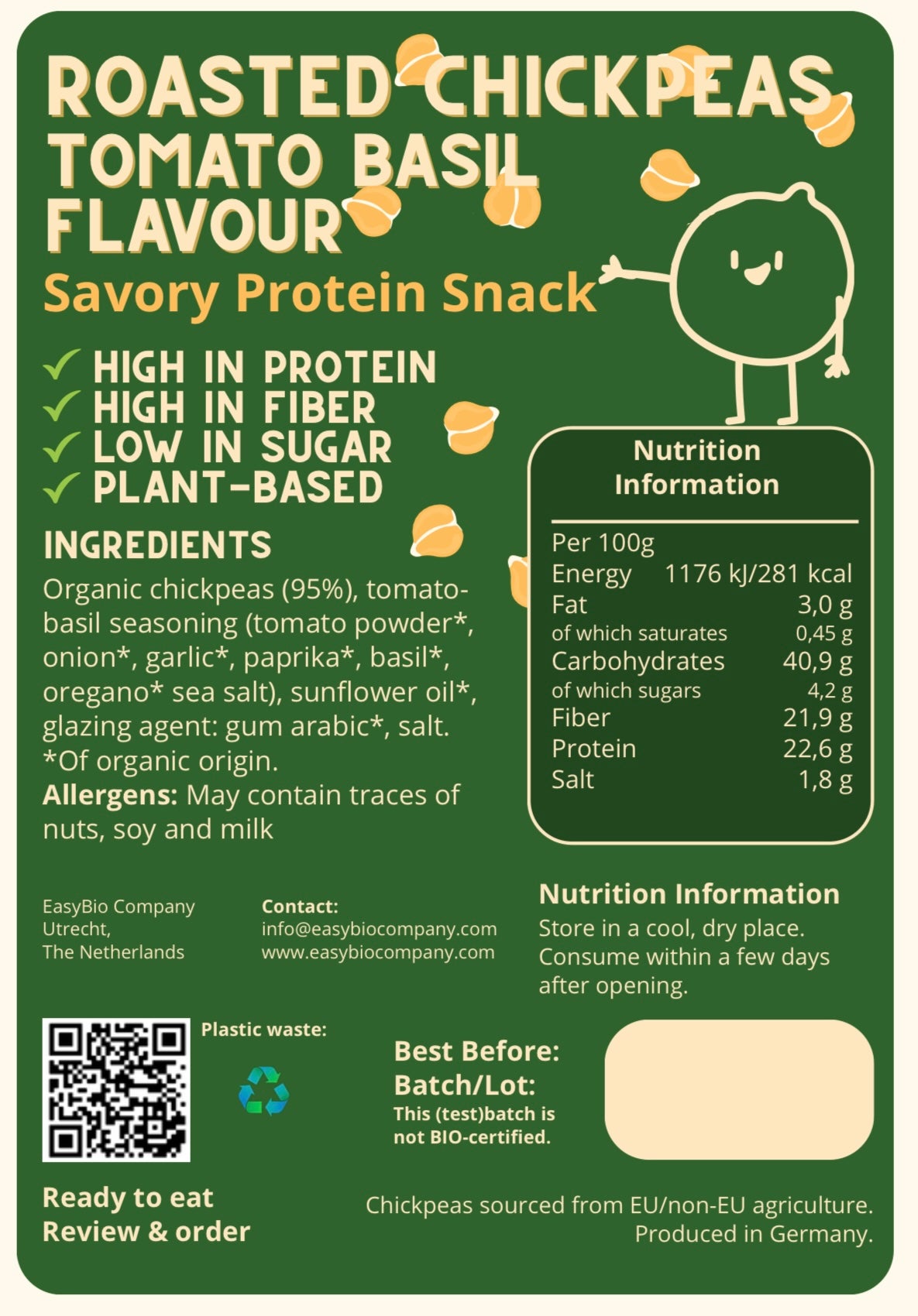 Geroosterde Kikkererwten - Tomato Basil